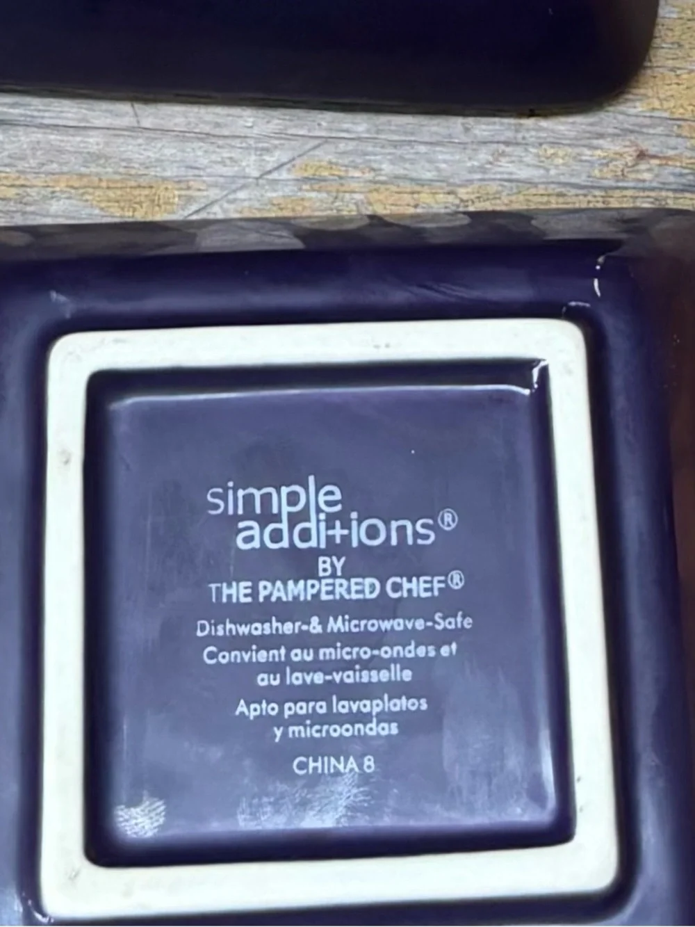Set of 5 Simple Additions by Pampered Chef Square Condiment Bowls & Saucers